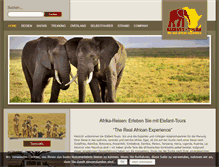 Tablet Screenshot of elefant-tours.de